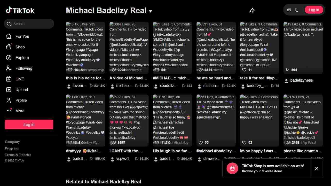 Michael Badellzy Real TikTok